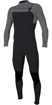 2026 O'Neill Mens Hammer 3/2mm Chest Zip Wetsuit 4926 - Tempered Steel / Smoke / Smoke